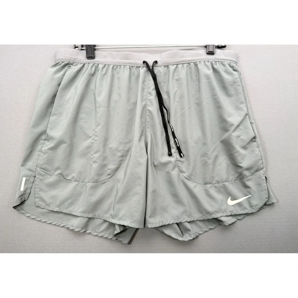 Nike Dri-FIT Stride 5 Inch Running Shorts Sage Green Lined CJ5453 | Men's XL